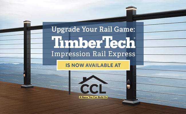 Upgrade Your Rail Game: TimberTech® Impression Rail Express Is Now Available at CCL